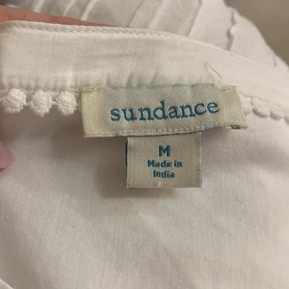 Sundance diagonal stitched tunic, medium, white, classic, minimalist, versatile - Picture 5 of 6